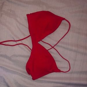 Red top swim wear
